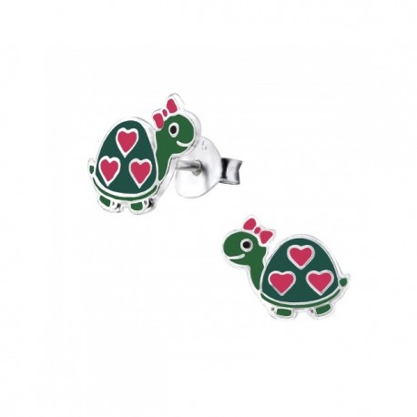 Cercei din argint 925 pentru copii, model Turtle Broscute