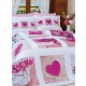 Lenjerie de pat bumbac saten PINK HEARTS