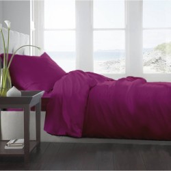 Lenjerie de pat bumbac single Fuscia