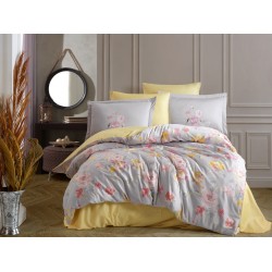 Lenjerie pat bumbac satinat Calvina Grey