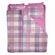 Lenjerie Pat Bumbac Creponat Plaid Rose