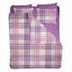 Lenjerie Pat Bumbac Creponat Plaid Rose