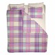 Lenjerie Pat Bumbac Creponat Plaid Rose