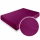 Cearceaf pat cu elastic bumbac creponat Fucsia Red