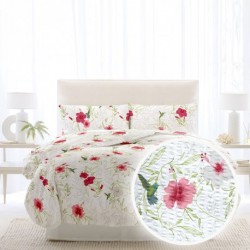 Lenjerie de pat bumbac creponat Flori Rose