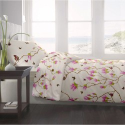 Lenjerie de pat bumbac Magnolia Pink - Pat 1 Persoana