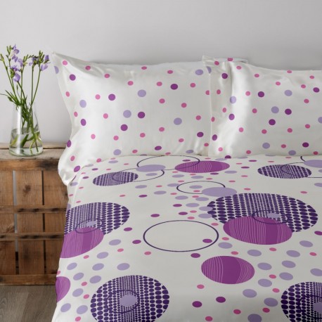 Lenjerie de pat bumbac Liliac Dots