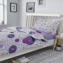 Lenjerie de pat bumbac Liliac Dots, pat single, 3 piese