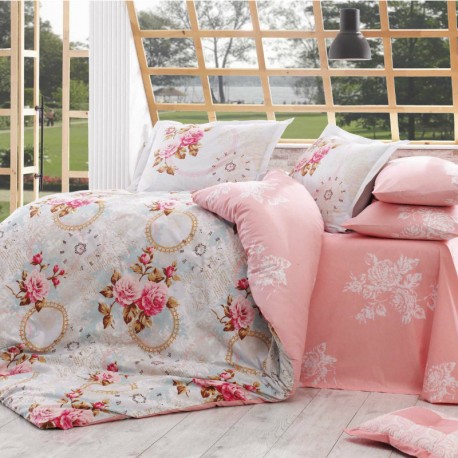 Lenjerie de pat bumbac Clementina Pink