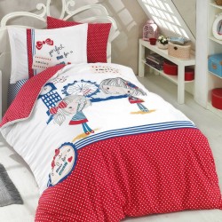 Lenjerie de pat bumbac Red Girl