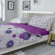 Lenjerie de pat bumbac Dots Lila & Orkide