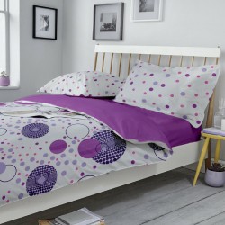 Lenjerie de pat bumbac Dots Lila  & Orkide