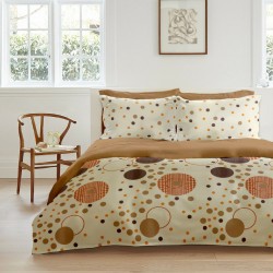 Lenjerie de pat bumbac Dots Maro & Butterum
